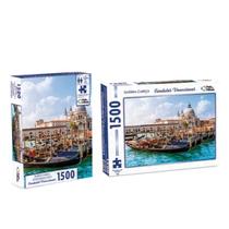 Quebra cabeça de 1500 peças puzzle color gondolas venezianas