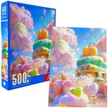 Quebra Cabeça de 500 Peças Casa Arco iris de Algodao Doce - Castela Quebra Cabeça de 500 Peças Casa Arco iris de Algodao Doce - Castela