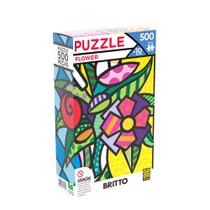 Quebra cabeça de 500 peças Flower Romero Britto - GROW