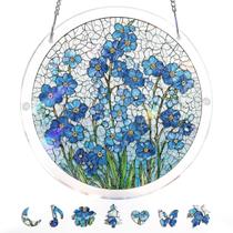 Quebra-cabeça de acrílico Suncatcher Window Hanging Azure Bloom Whisper