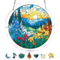 Quebra-cabeça de acrílico Suncatcher Window Hanging Dawn Blossom Sea
