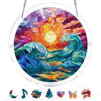 Quebra-cabeça de acrílico Suncatcher Window Hanging Golden Tide 83 peças