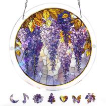 Quebra-cabeça de acrílico Suncatcher Window Hanging Wisteria 83 peças Quebra-cabeça de acrílico Suncatcher Window Hanging Wisteria 83 peças