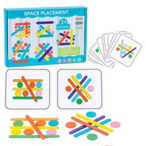 Quebra-cabeça De Arco-Íris Infantil Montessori Brinquedos De Madeira Sensorial De Cores Pensamento