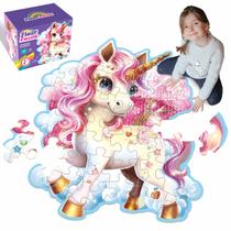 Quebra-cabeça de chão IFLOVE Unicorn 45 peças para crianças de 3 a 5 anos