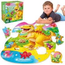 Quebra-cabeça de chão SYNARRY Dinosaur 45 peças para crianças de 3 a 8 anos Quebra-cabeça de chão SYNARRY Dinosaur 45 peças para crianças de 3 a 8 anos