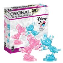 Quebra-cabeça de cristal 3D BePuzzled Disney Minnie e Mickey Mouse