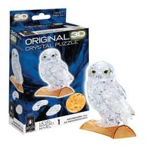 Quebra-cabeça de cristal 3D Bepuzzled Owl Clear para maiores de 12 anos