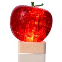 Quebra-cabeça de cristal 3D Night Light SIRPERICE Apple Model Toy