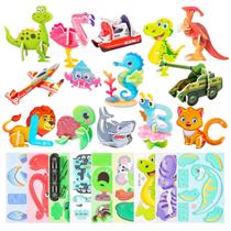 Quebra-cabeça de desenho animado 3D LOSFPVR 120 peças para crianças de 4 a 10 anos