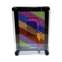 Quebra-Cabeça De Desenho Com Agulha 3D De Impressão De Mão Arco-Íris, Modelo Quadrado De Plástico