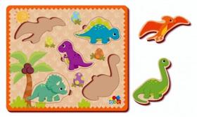 Quebra-cabeça de encaixe dinossauros - Abc brinquedos