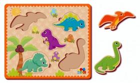 Quebra-cabeça de encaixe dinossauros - Abc brinquedos Quebra-cabeça de encaixe dinossauros - Abc brinquedos