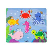 Quebra-Cabeça de Encaixe Fundo do Mar - Babebi Brinquedos Quebra-Cabeça de Encaixe Fundo do Mar - Babebi Brinquedos