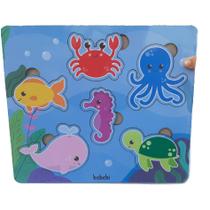 Quebra cabeça de encaixe fundo do mar