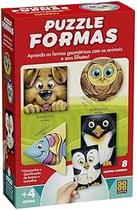 Quebra-Cabeça de Formas Básicas com Animais - 8 Peças