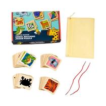 Quebra-Cabeça De Formas De Animais E Frutas Em Madeira Montessori, Brinquedo Educativo Para Crianças