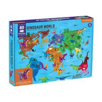Quebra-cabeça de geografia Mudpuppy Dinosaur World 80 peças Quebra-cabeça de geografia Mudpuppy Dinosaur World 80 peças