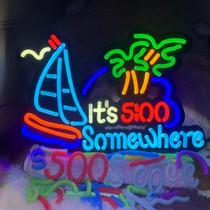 Quebra-cabeça de letreiros de néon LDGJ com silicone, colorido e durável