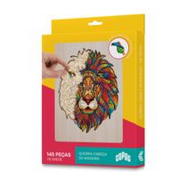Quebra Cabeça De Madeira 145 Peças Leão