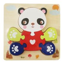 Quebra-Cabeça de Madeira 3D Cor Panda Infantil Educativo em Formato Tangram Preto OEM Quebra-Cabeça de Madeira 3D Cor Panda Infantil Educativo em Formato Tangram Preto OEM