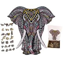 Quebra-Cabeça de Madeira 3D Elefante A3 - 275 peças Grande - Puzzle Wooden