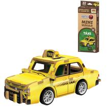 Quebra Cabeça de Madeira 3D Mini Veículo Táxi - Dm Toys