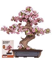 Quebra-cabeça de madeira 3D Rowood Sakura Bonsai Tree para adultos e crianças