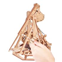 Quebra-cabeça de madeira 3D Trebuchet Warwolf Model Building Kit para adultos Quebra-cabeça de madeira 3D Trebuchet Warwolf Model Building Kit para adultos