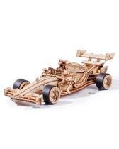 Quebra-cabeça de madeira 3D Wowood Racing Car LK505 para adultos/adolescentes