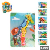 Quebra Cabeça de Madeira Animais - Tudo em Caixa