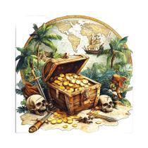 Quebra-Cabeça De Madeira Animal Cup World Urso Pirata Moeda De Ouro Diversão Que Desafia a Mente