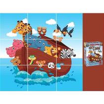 Quebra-cabeça de Madeira Arca de Noé 9 Peças MDF Coluna Quebra-cabeça de Madeira Arca de Noé 9 Peças MDF Coluna