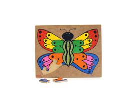 Quebra Cabeça de Madeira Borboleta para Crianças