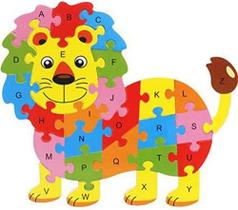 Quebra-cabeça de madeira colorida Lianshi Alphabet Jigsaw Puzzle 26 letras inglesas feitiço brinquedos infantis Lion Puzzle Quebra-cabeça de madeira colorida Lianshi Alphabet Jigsaw Puzzle 26 letras inglesas feitiço brinquedos infantis Lion Puzzle