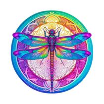 Quebra-Cabeça De Madeira Com Padrão De Libélula Formas Irregulares De Animais Brinquedo Antiestresse Quebra-Cabeça De Madeira Com Padrão De Libélula Formas Irregulares De Animais Brinquedo Antiestresse