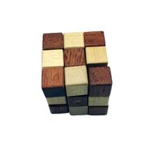 Quebra Cabeça de Madeira Desafio Cubo Cobra 3x3x3 Brinquedo Educativo