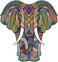 Quebra-cabeca de madeira elefante 100 pcs multilaser -br1681 Quebra-cabeca de madeira elefante 100 pcs multilaser -br1681