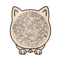 Quebra-Cabeça De Madeira Em Forma De Gato Colorido Para Adultos, Decoração De Animais Fofos, Quebra-Cabeça De Madeira Em Forma De Gato Colorido Para Adultos, Decoração De Animais Fofos,