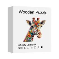 Quebra-Cabeça De Madeira Girafa Flor Brinquedo Intelectual De Alta Dificuldade Jogo Familiar Quebra-Cabeça De Madeira Girafa Flor Brinquedo Intelectual De Alta Dificuldade Jogo Familiar