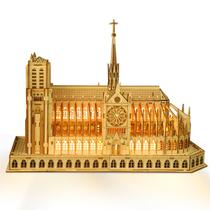 Quebra-cabeça de madeira Hallisun France Notre Dame de Paris 266 unidades