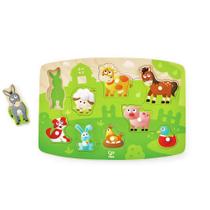 Quebra-Cabeça de Madeira Hape Farmyard - 10 Peças para Crianças