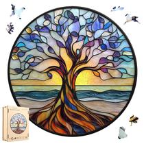 Quebra-cabeça de madeira jiroinlly 3D Tree of Life 500 peças Quebra-cabeça de madeira jiroinlly 3D Tree of Life 500 peças