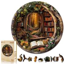 Quebra-cabeça de madeira KAAYEE 3D Tree House Library 29x29 cm 200 unidades