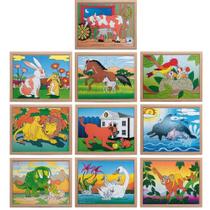 QUEBRA-CABEÇA de Madeira Modelos Sortidos 33,5X26,5CM - Pacote com 5 Unidades QUEBRA-CABEÇA de Madeira Modelos Sortidos 33,5X26,5CM - Pacote com 5 Unidades