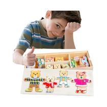 Quebra-Cabeça De Madeira Montessori, Brinquedo Educativo De Animais Em Cartoon Para Crianças