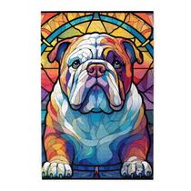 Quebra-cabeça de madeira Novgift, 1000 peças, buldogue inglês colorido Quebra-cabeça de madeira Novgift, 1000 peças, buldogue inglês colorido