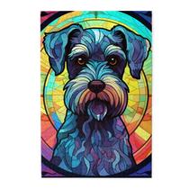 Quebra-cabeça de madeira Novgift Miniature Schnauzer 1000 peças