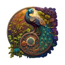 Quebra-Cabeça De Madeira Para Adultos Em Forma De Pavão, Quebra-Cabeça Irregular Em Forma De Animal,