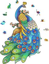 Quebra-cabeça de madeira, quebra-cabeças de madeira para adultos, quebra-cabeças em forma de animal, quebra-cabeças mágicos, quebra-cabeças de madeira de formato irregular exclusivos, pavão misterioso, 9,3 (C) x 6,5" (L), 96 peças, pequeno Quebra-cabeça de madeira, quebra-cabeças de madeira para adultos, quebra-cabeças em forma de animal, quebra-cabeças mágicos, quebra-cabeças de madeira de formato irregular exclusivos, pavão misterioso, 9,3 (C) x 6,5" (L), 96 peças, pequeno